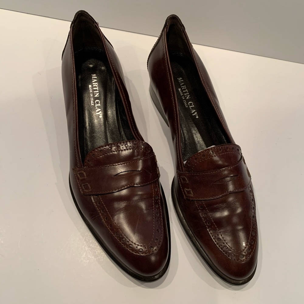 Italian made loafer (brogue style). Fits large